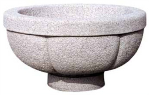 fioriera in pietra naturale