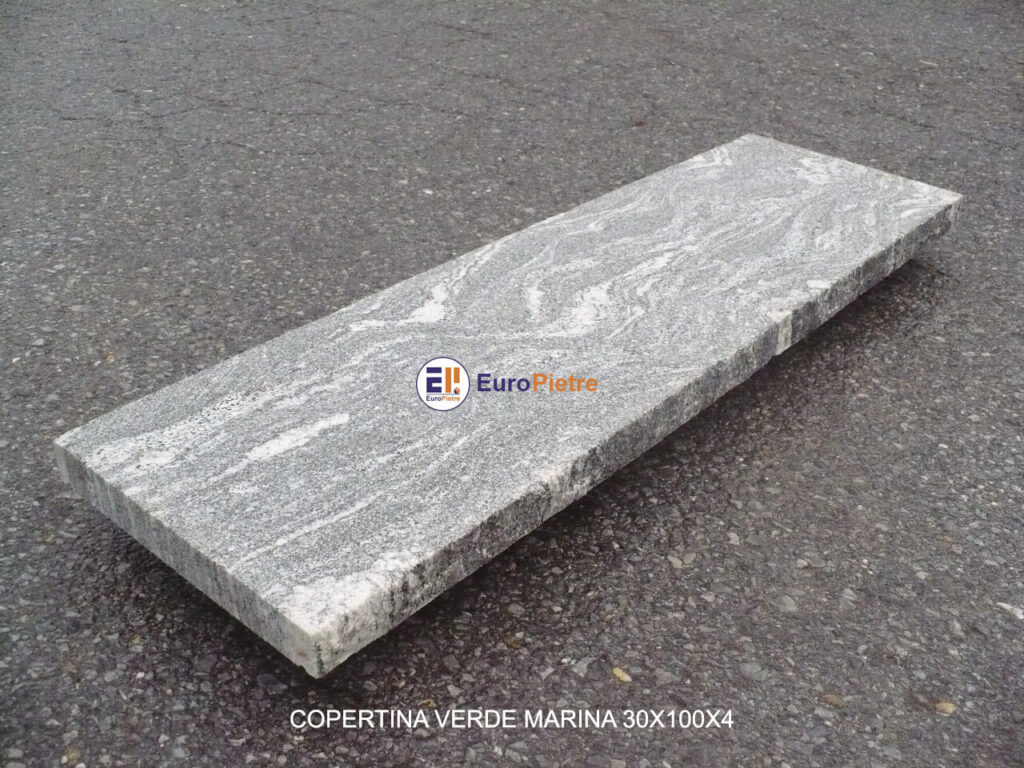 Copertina in pietra Verde Marina 30x100x4 cm Europietre Cuneo.