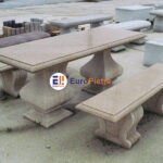 Set tavolo e panche in pietra levigata per arredo urbano Europietre Cuneo